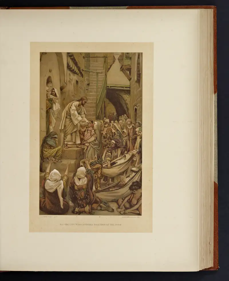 J. Tissot, «All the City was gathered together at the door», prancha de página inteira junto da p. 98 (folha 0138)